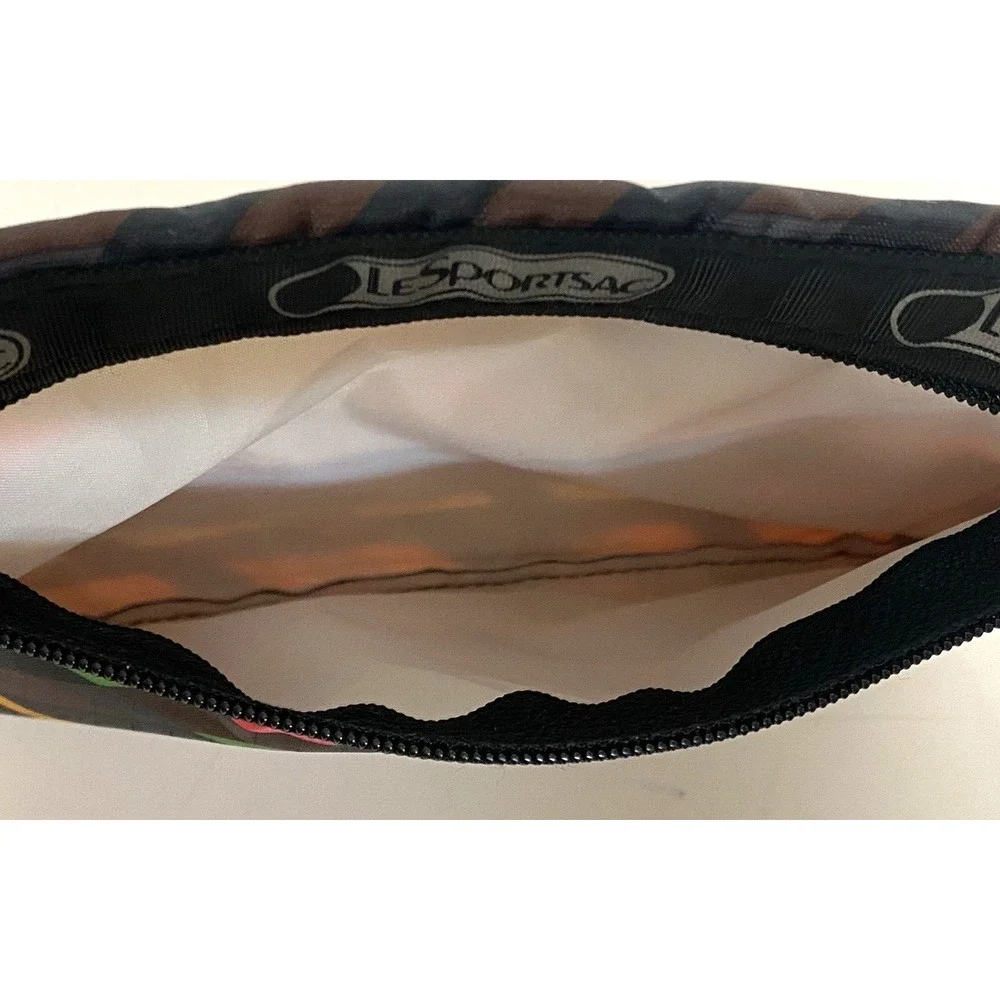 Lesportsac Zip‎ pouch Cosmetics Geometric multicolor Travel EUC!